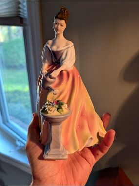Royal Doulton Alexandra Figurine in Peach and White